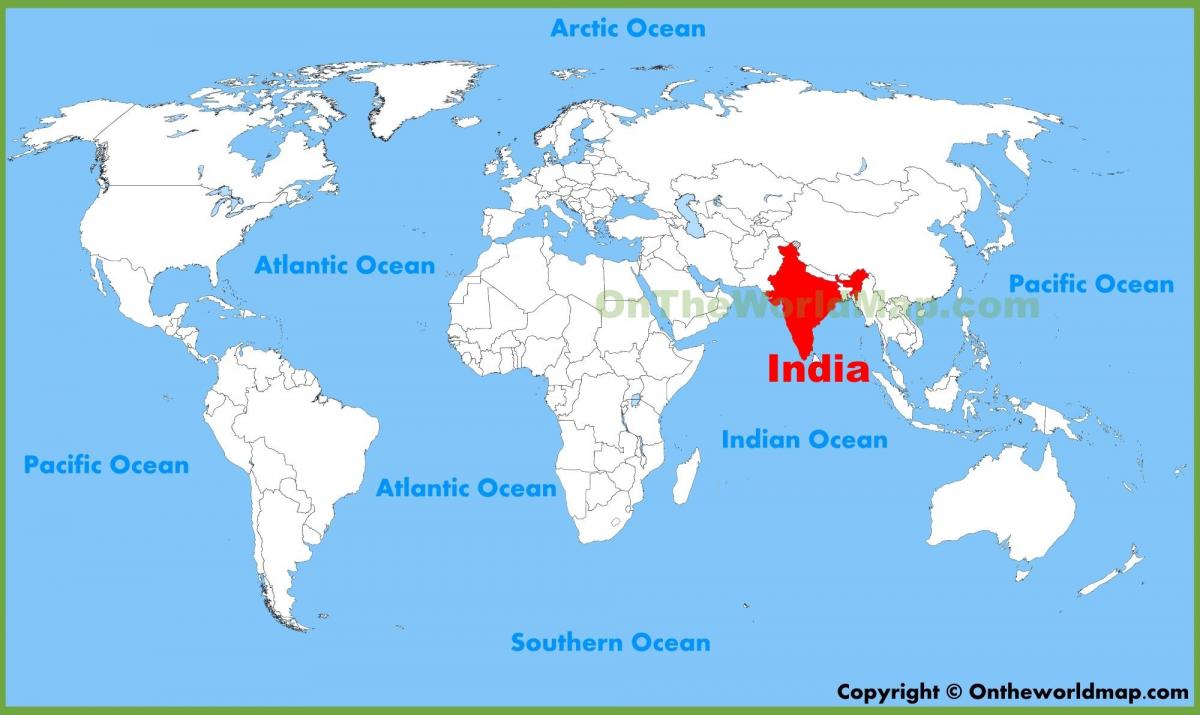 Indien-world map