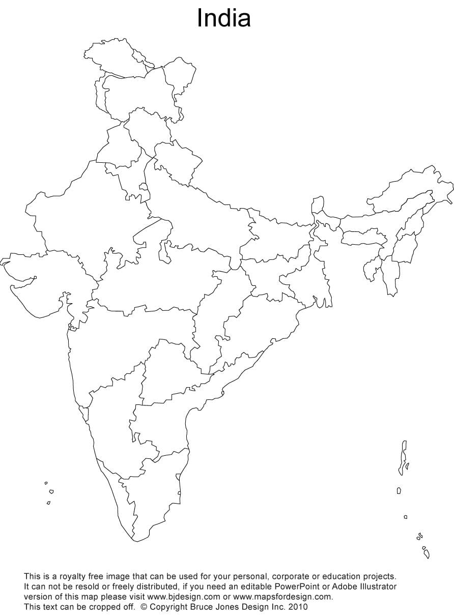 Indien-politische Karte