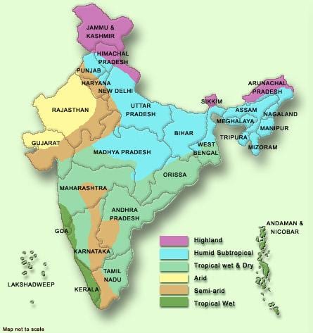 Wetter Indien Karte