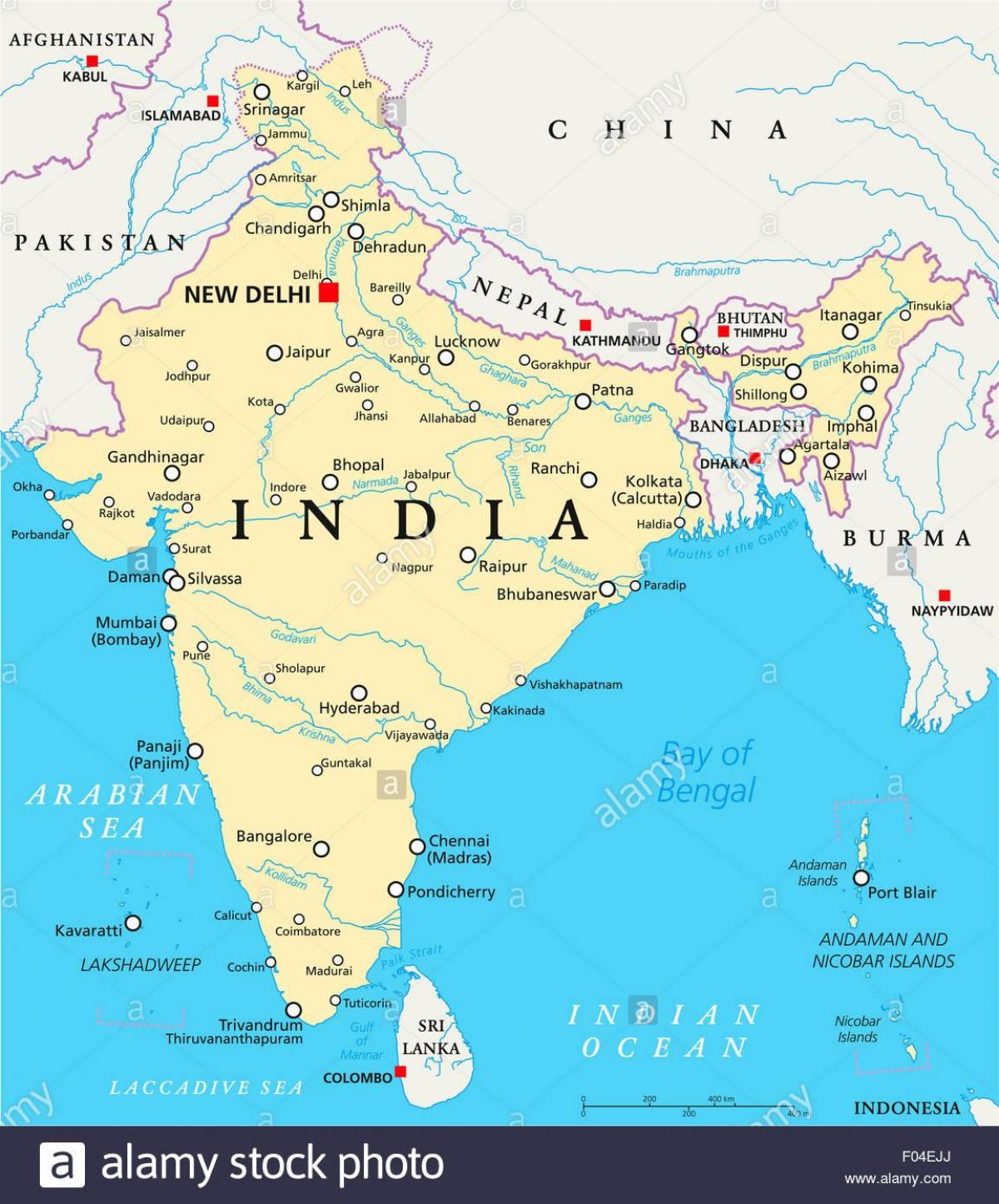 Karte Von Indien Und Hauptstadte Hauptstadt Von Indien Karte Sud Asien Asia