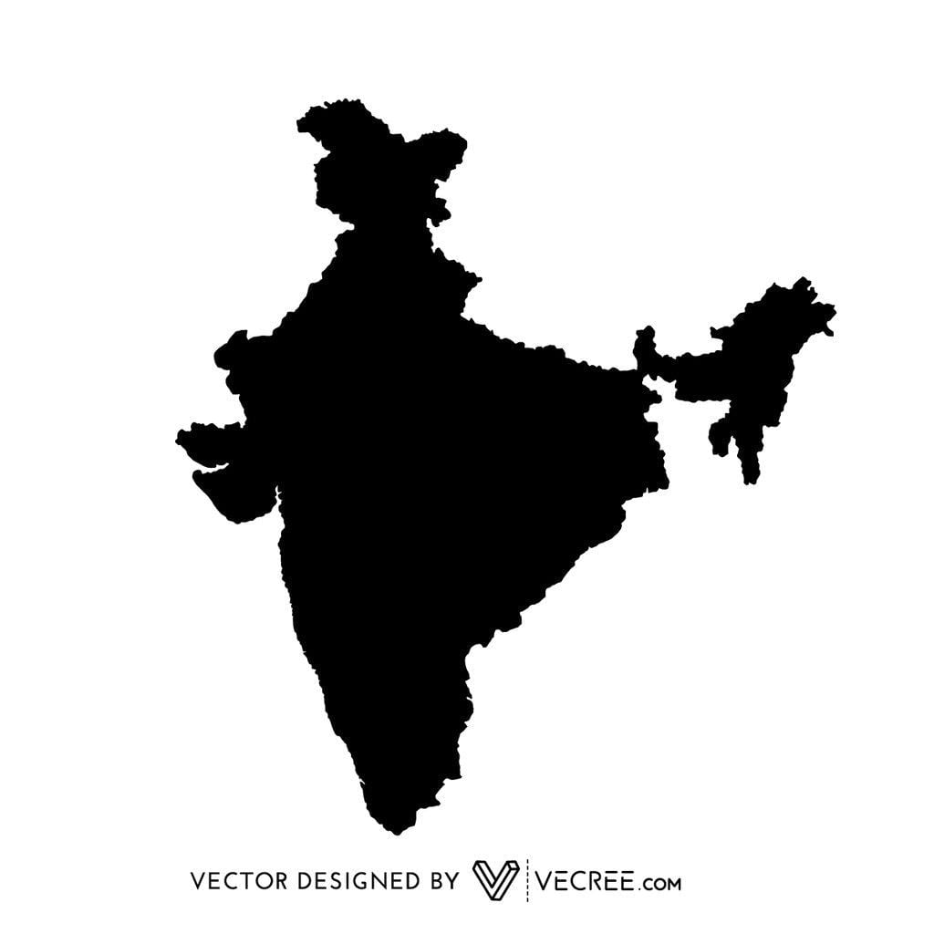 Indien-Vektor-Karte