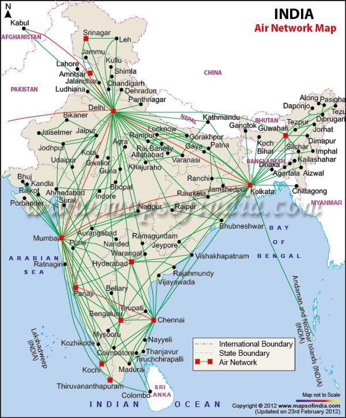 Luft Karte Indien
