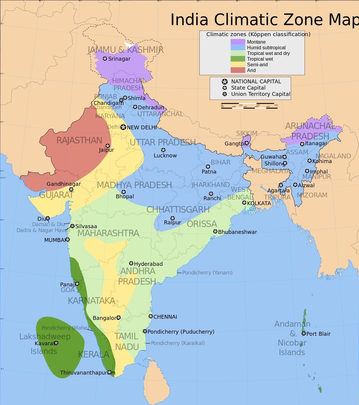 monsoon Karte Indien