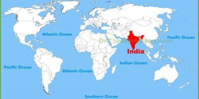 Indien-world map