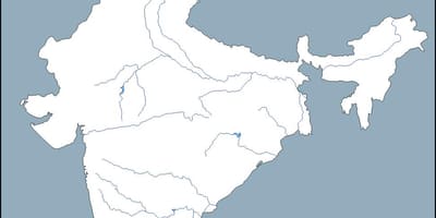Indien Fluss übersichtskarte