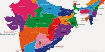 Karte Indiens mit Bundesstaaten