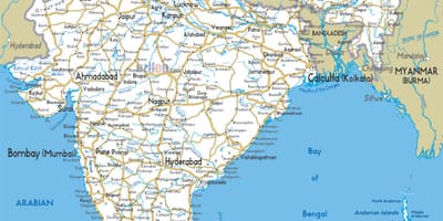 Indien Landkarte