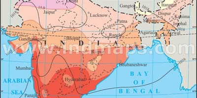 Temperatur Karte Indien