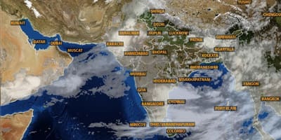 Indien satellite Wetter Karte