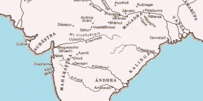 Antike Karte von Indien