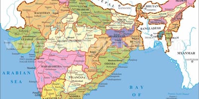 Karte Indien