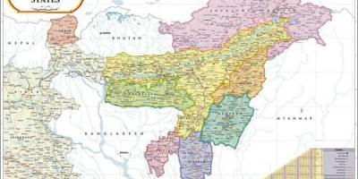 Nordost-Indien Karte anzeigen
