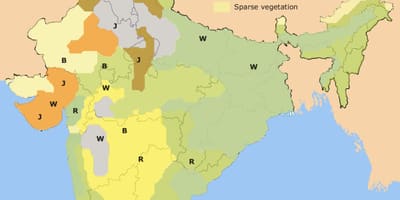Karte der Landwirtschaft in Indien