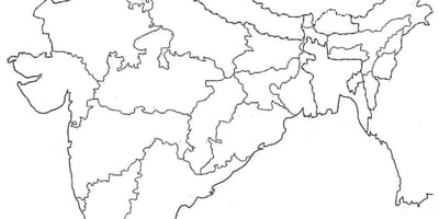 Politische Karte Indiens leer