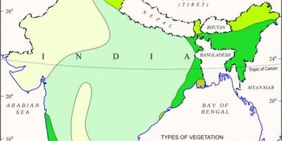 Karte von mangrove forest in Indien