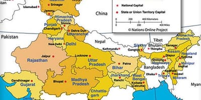 Karte von Nord-west-Indien