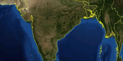 Karte von Indien satellite