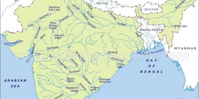 Sindhu river Karte von Indien
